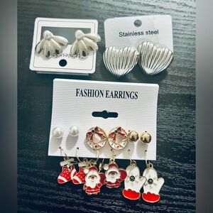 3 earrings pack Christmas Festive and Elegant Earring Set